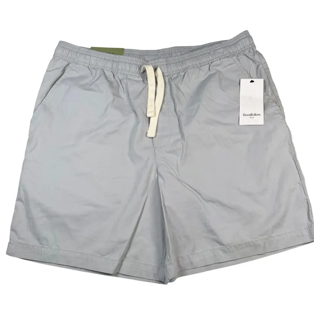Goodfellow & Co Mens Medium Pull On Shorts 7” Inseam Gray Relaxed Drawstring NEW
